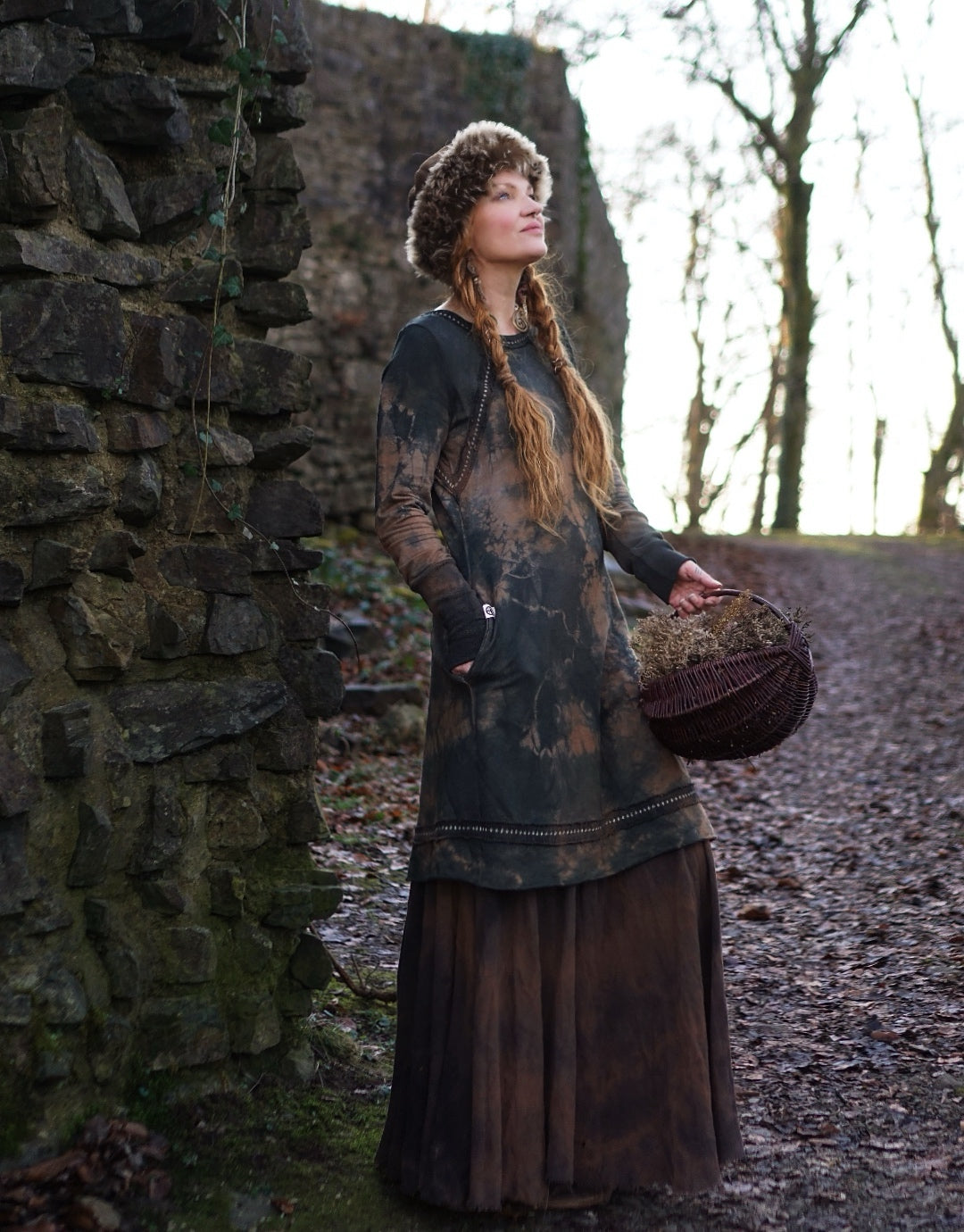 Hemp Winter Dress/Tunic - Black Soil