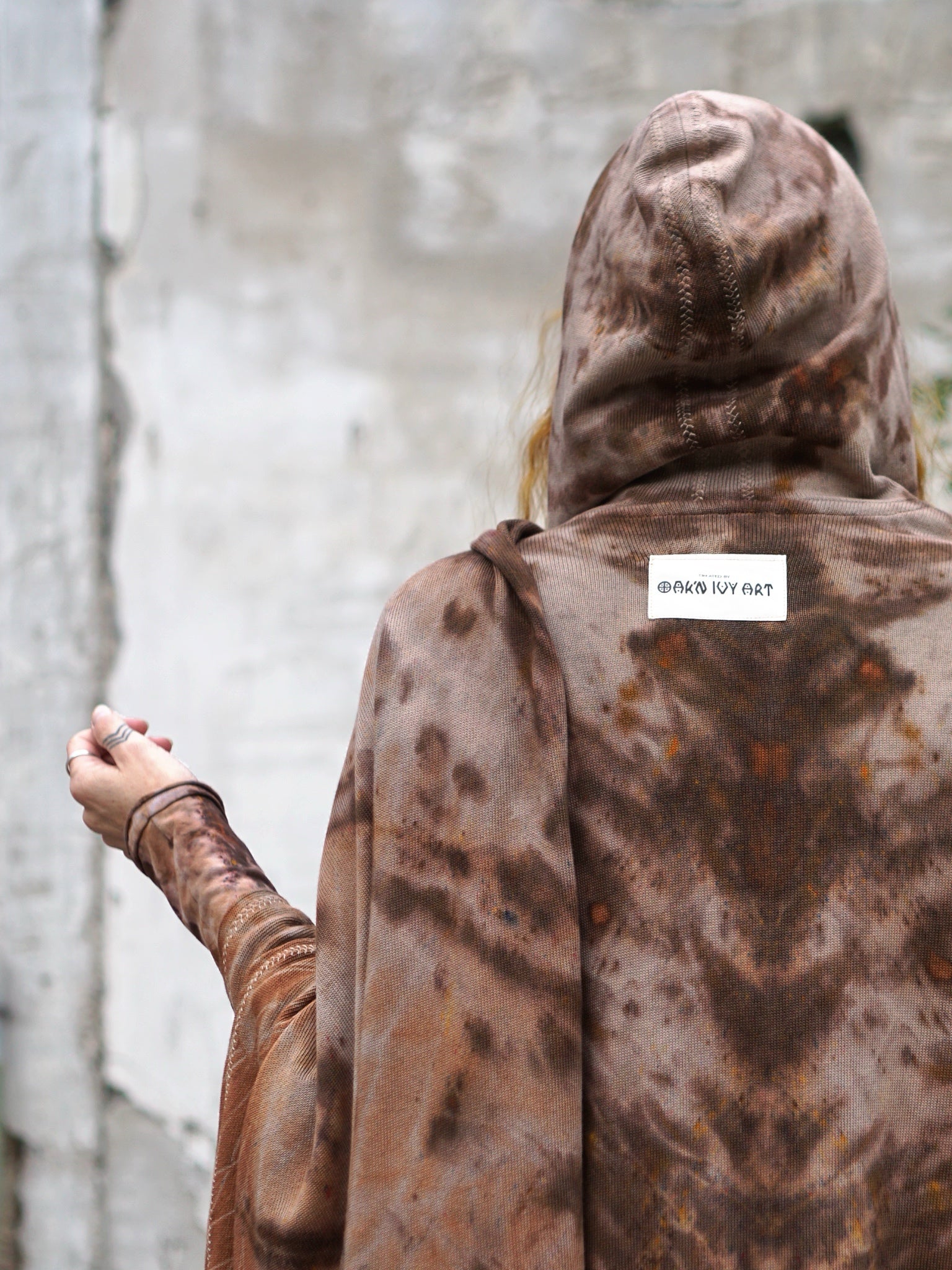 Natural Habitat Poncho - Copper Flakes Clay