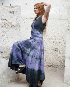 Ella Maxi Dress - Black Purple