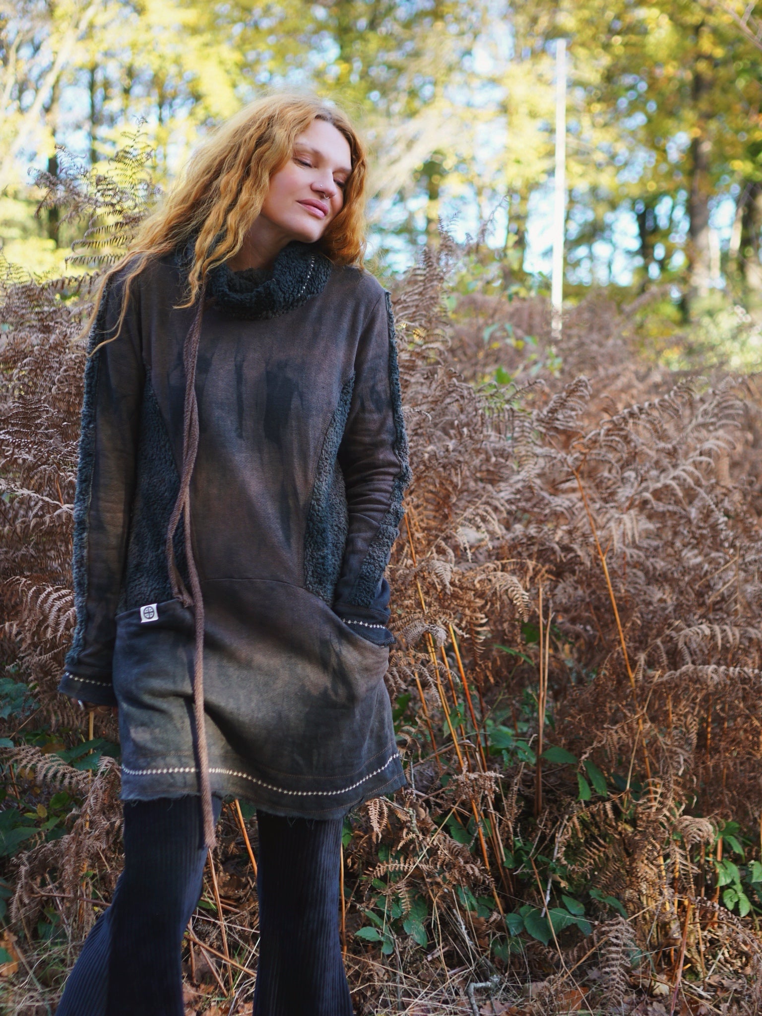 Hemp Long Hoodie - Black Soil