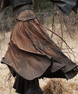 Fringe Maxi Skirt - Black Soil