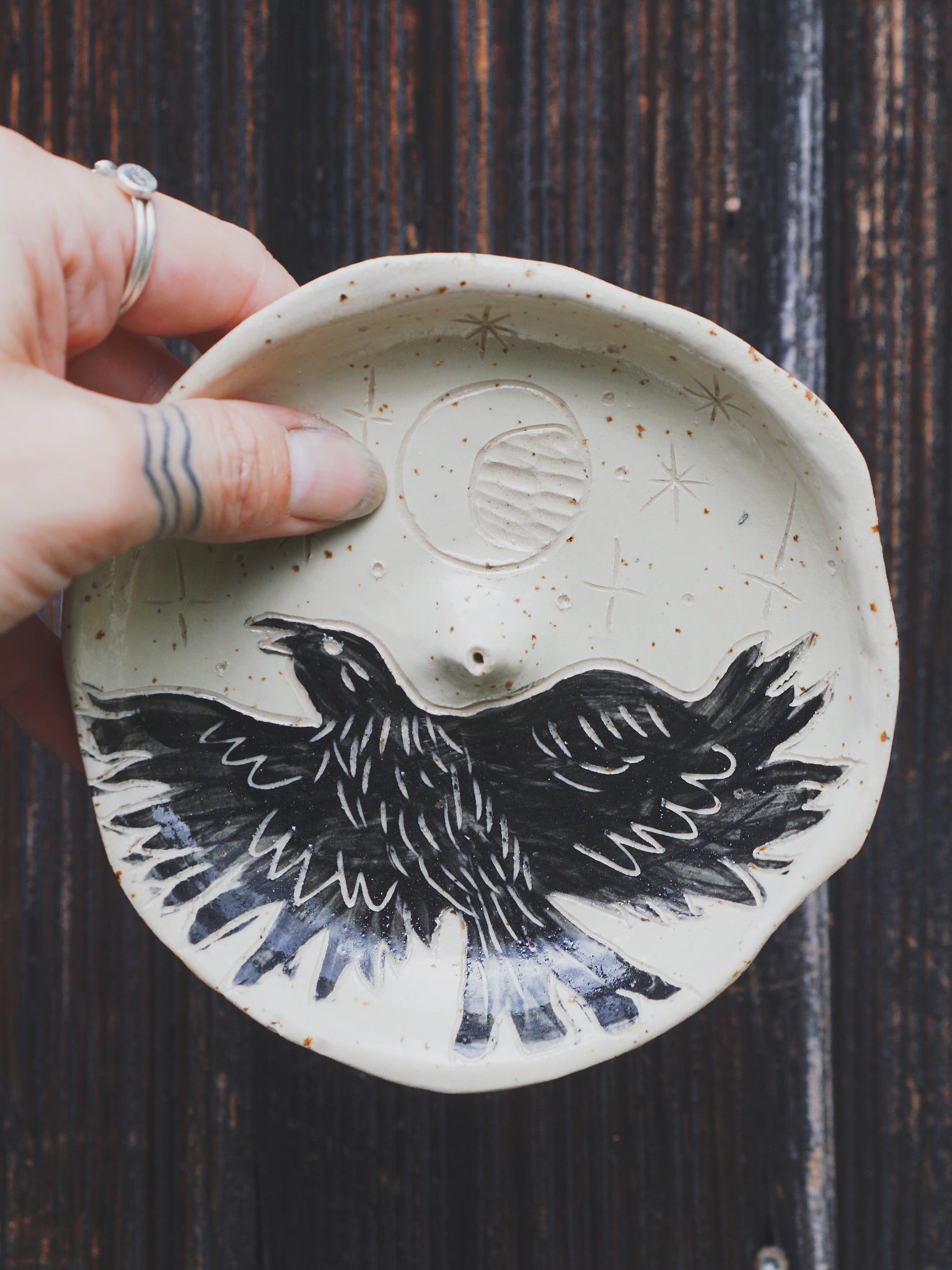 Incense Burner - Raven