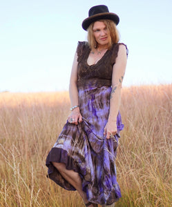 Hippie Maxi Dress - Purple / Cacao