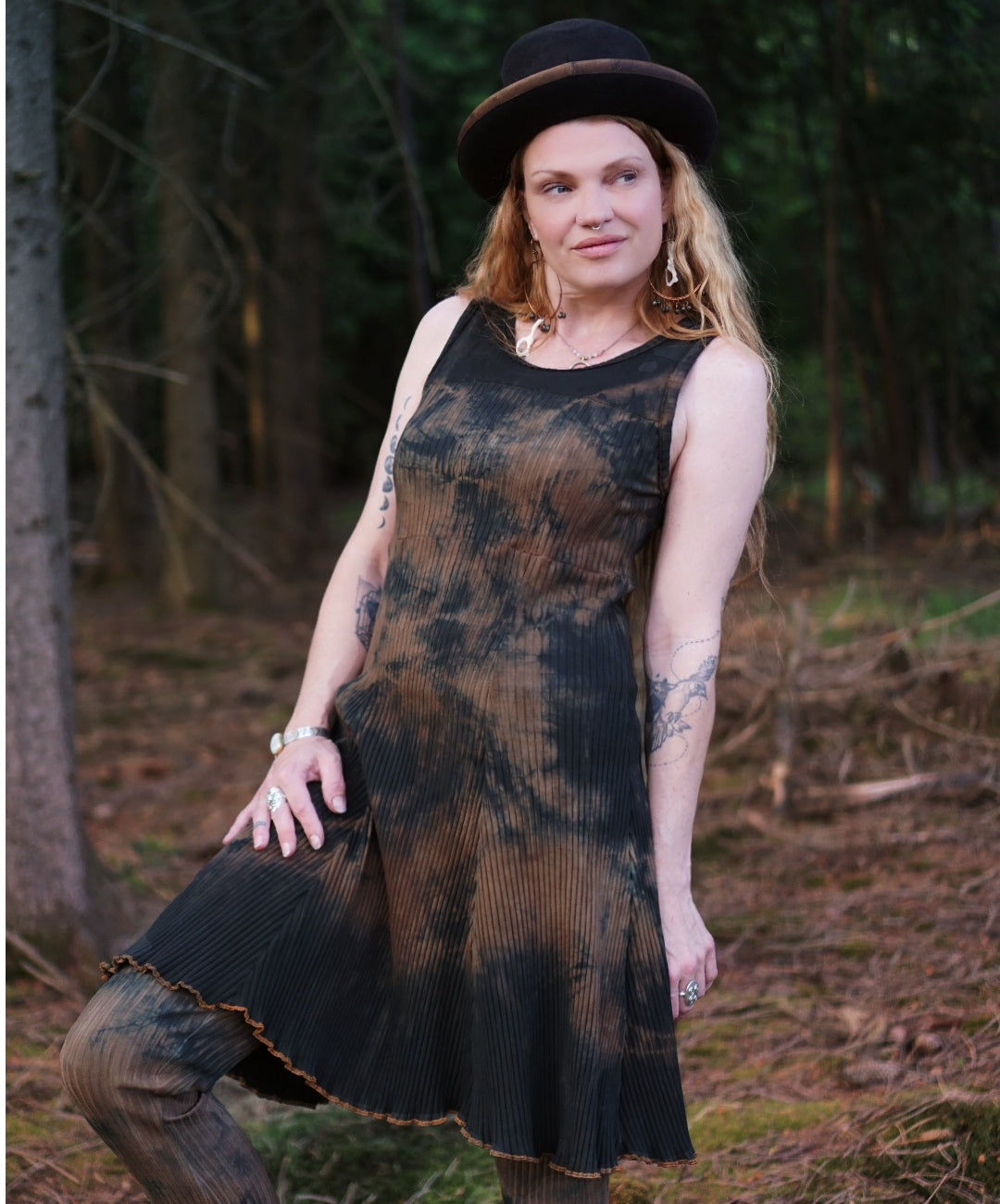 Ribbed Dress - Black Soil