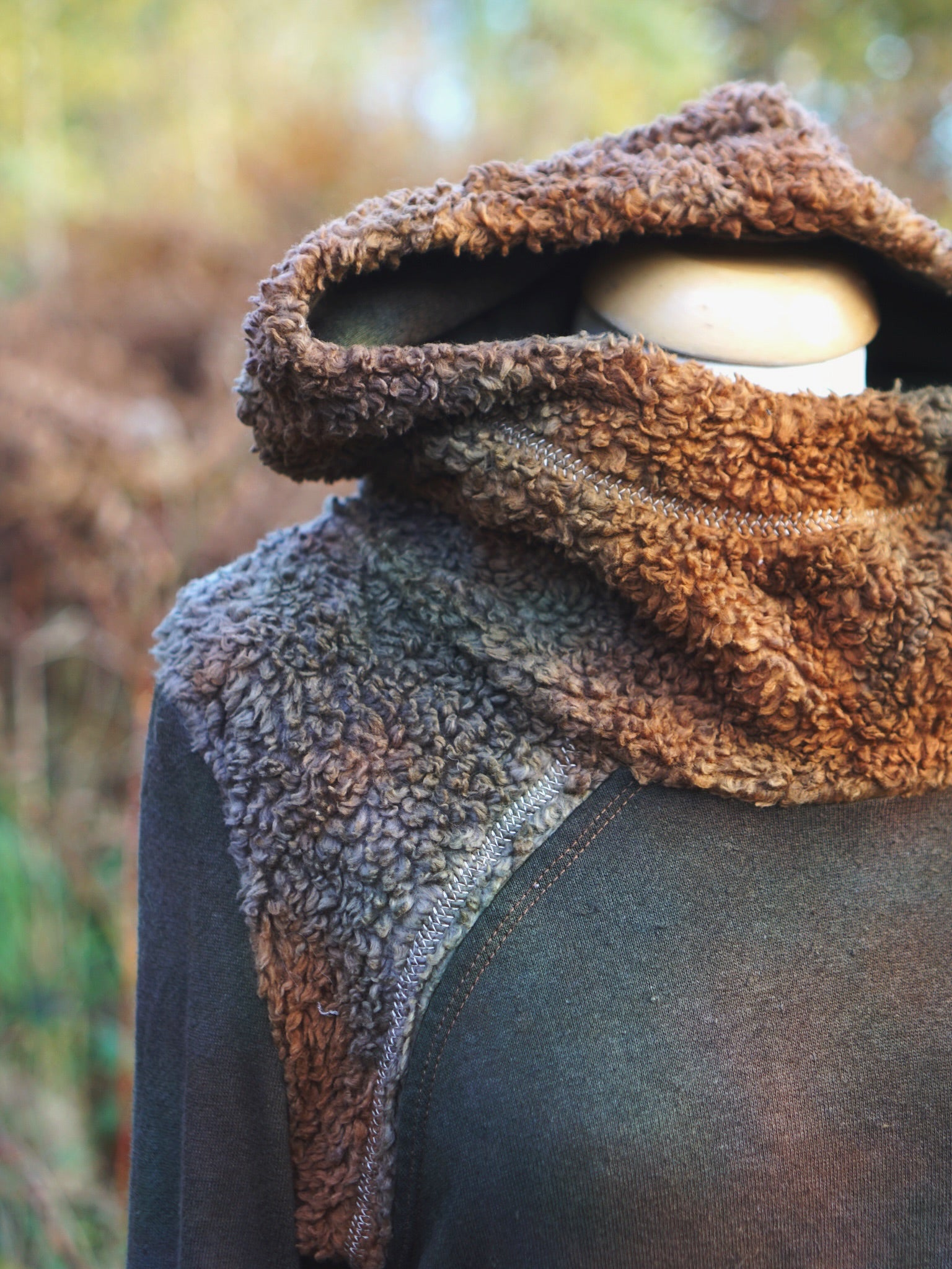 Moon Hemp Long Hoodie - Fallen Leafs