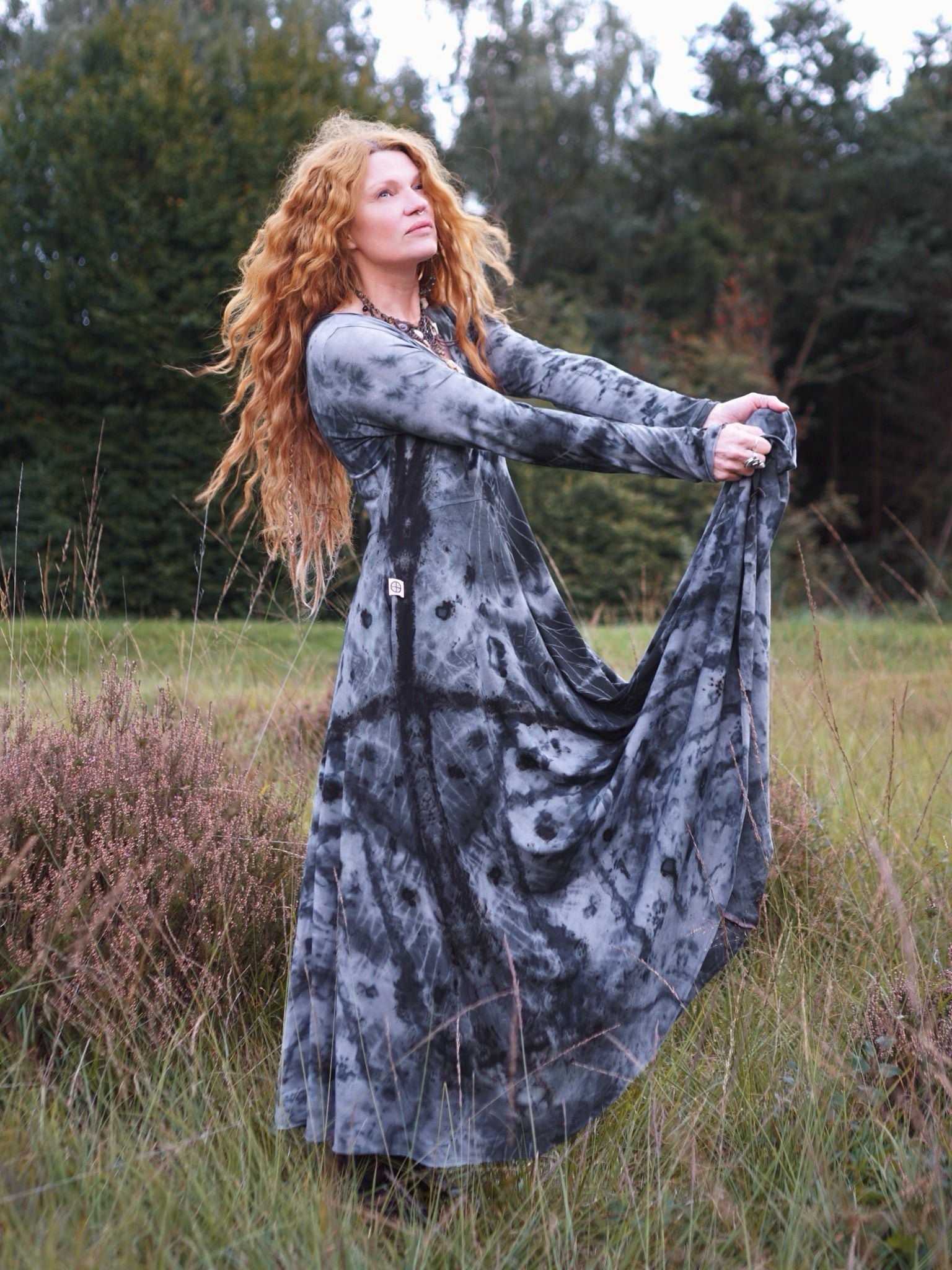 Natural Habitat Cozy Maxi Dress - Black Grey