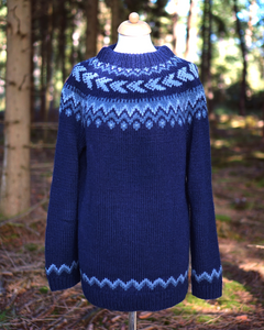 Iceland Knit  Sweater - Navy