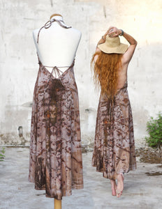 Kali Maxi Dress Natural Habitat - Copper Flakes Clay