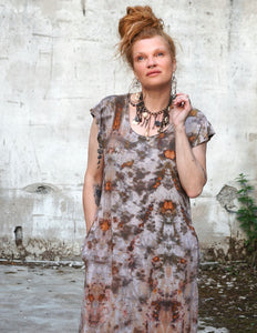 Natural Habitat Midi Relaxed Dress - Copper Flakes/Clay