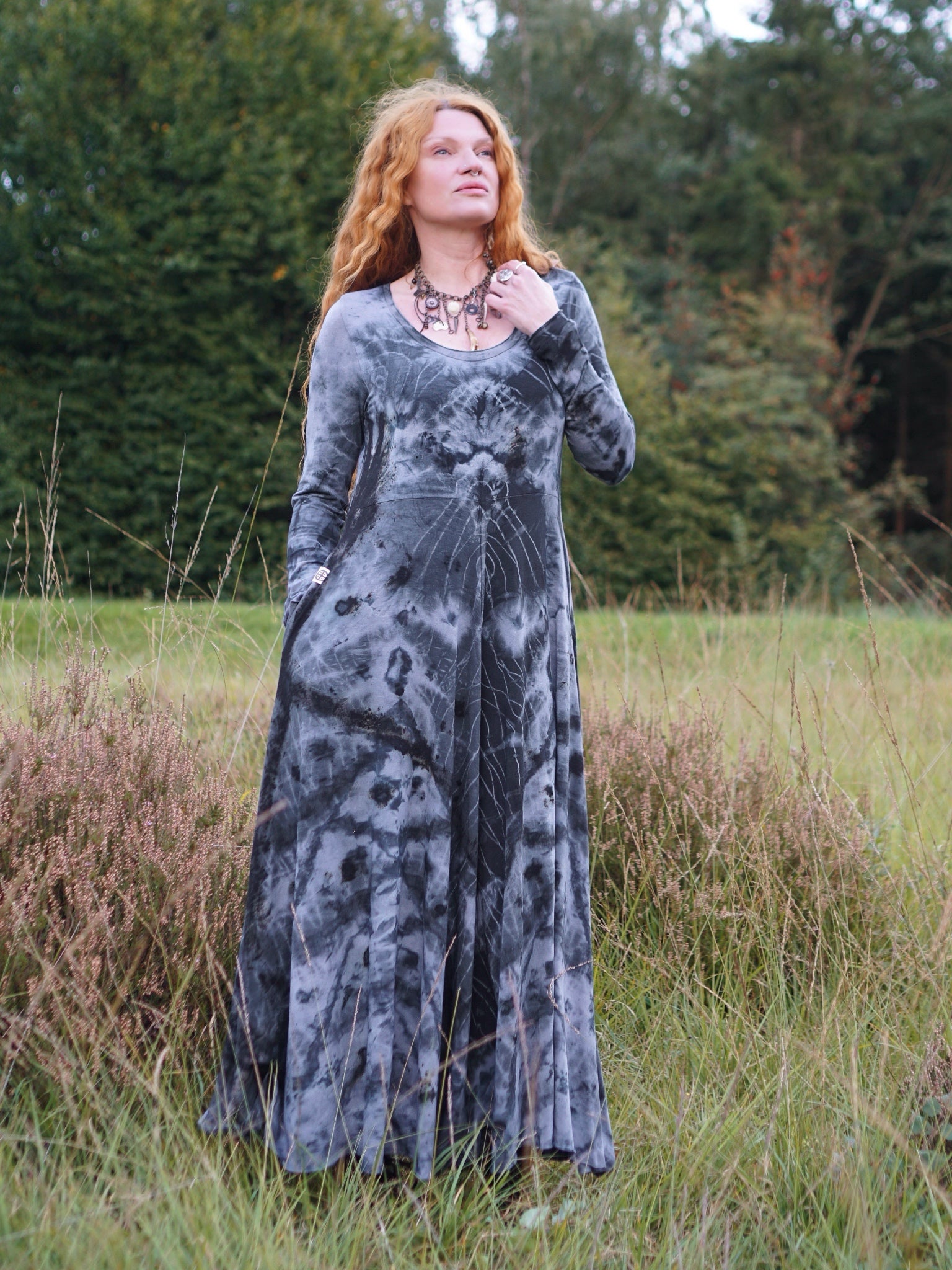 Natural Habitat Cozy Maxi Dress - Black Grey