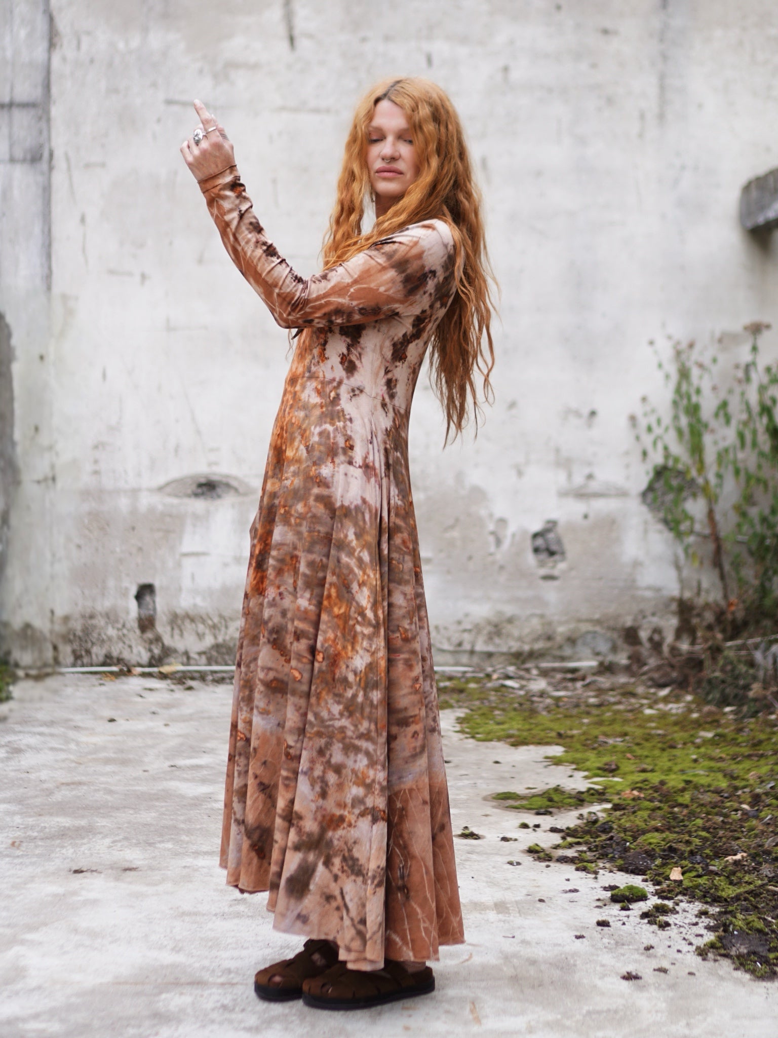 Natural Habitat Cozy Maxi Dress - Copper Flakes Clay