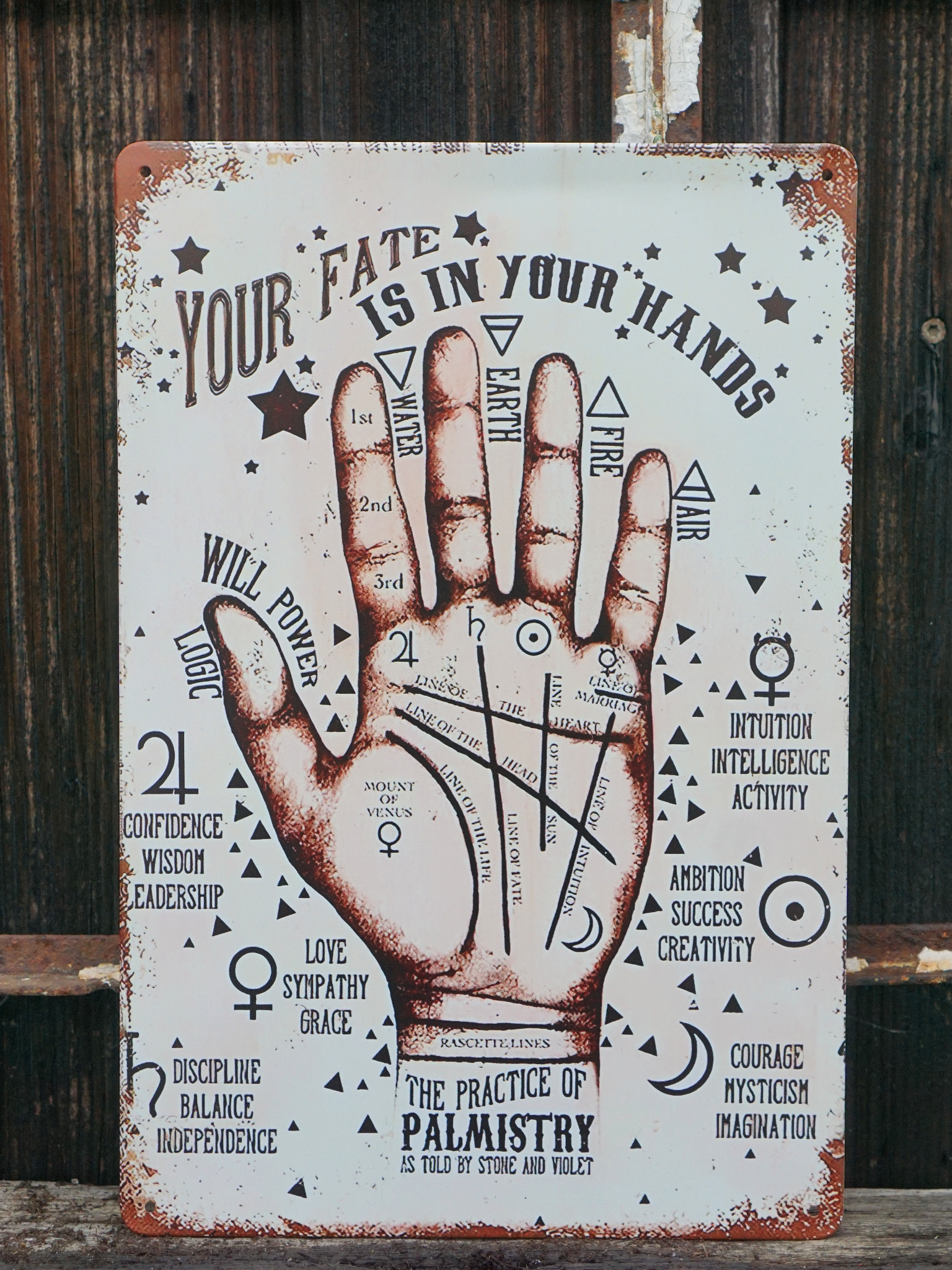 Retro Tin Sign - Palmistry