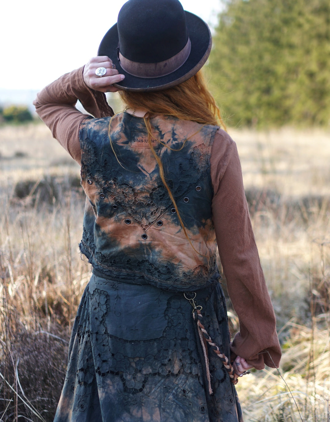 Cotten Lace Set - Black / Warm Brown