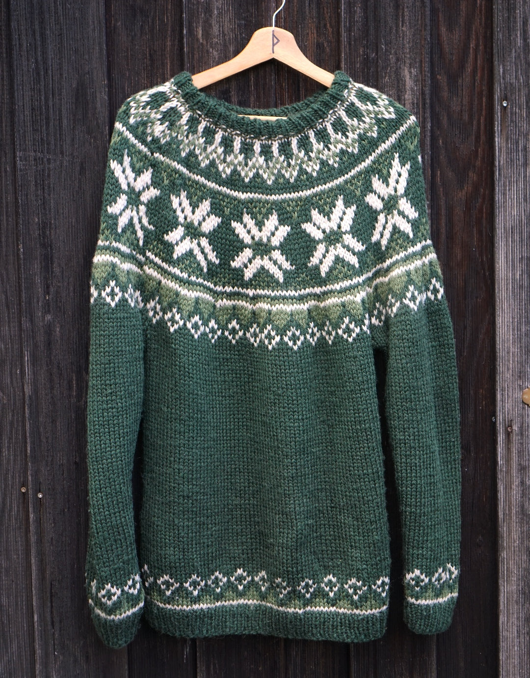 Iceland Knit  Sweater - Green Shades