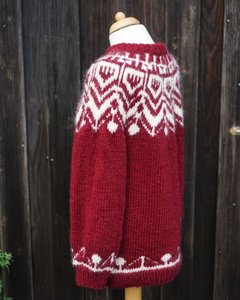 Iceland Knit  Sweater - Dark red