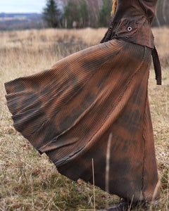 Ribbed Bell Knit Skirt - Black Soil