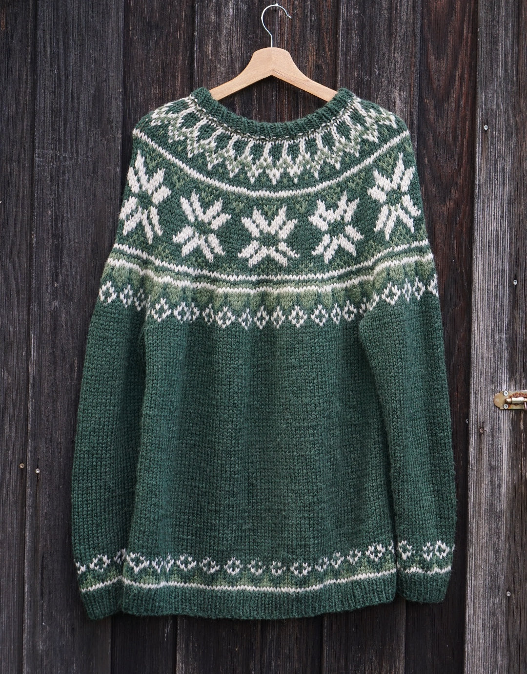 Iceland Knit  Sweater - Green Shades