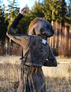 Hemp Hoodie  Vest - Black Soil
