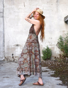 Kali Maxi Dress Natural Habitat - Copper Flakes Mineral