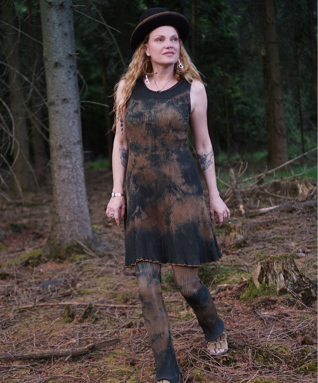 Ribbed Dress - Black Soil