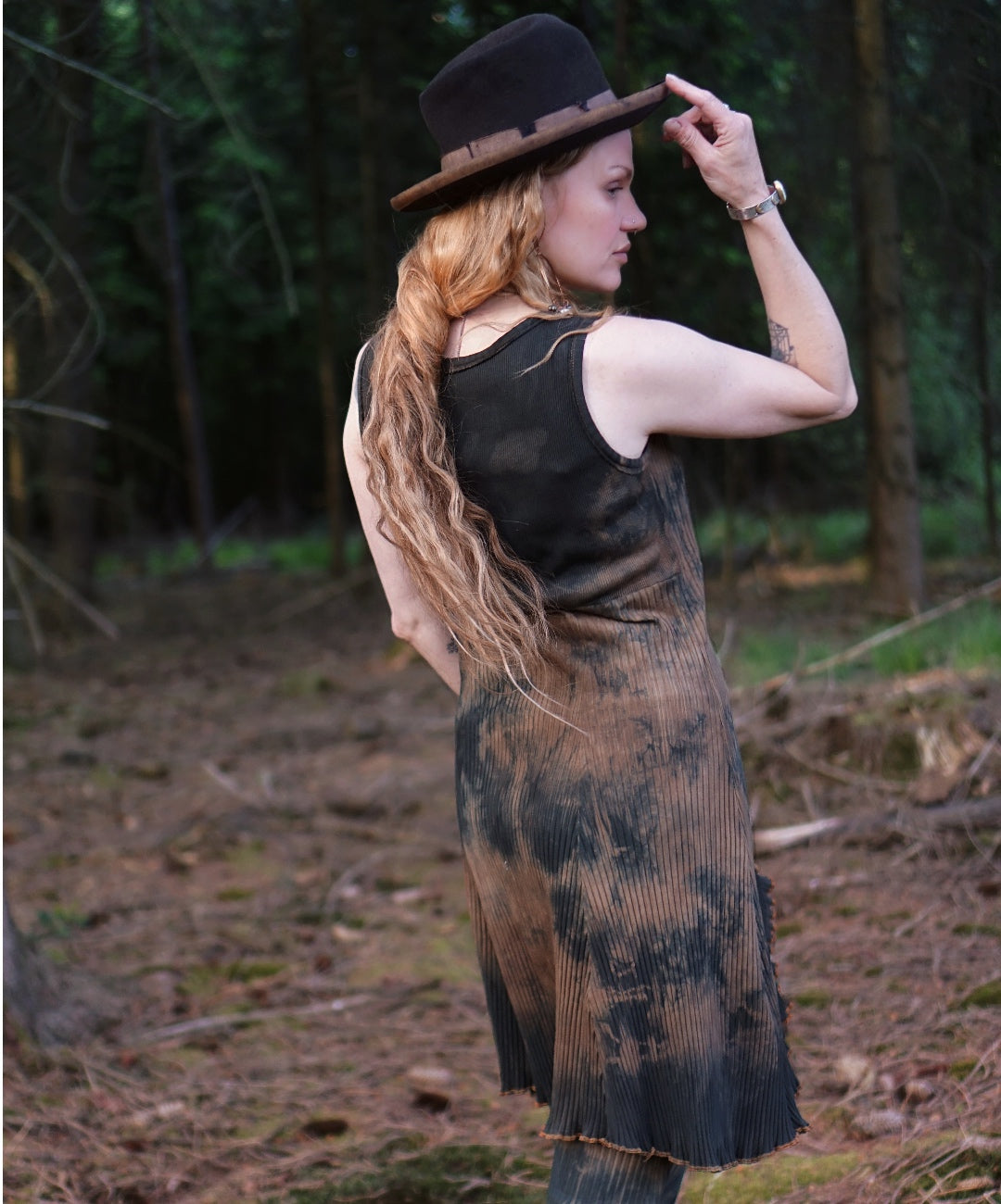 Ribbed Dress - Black Soil