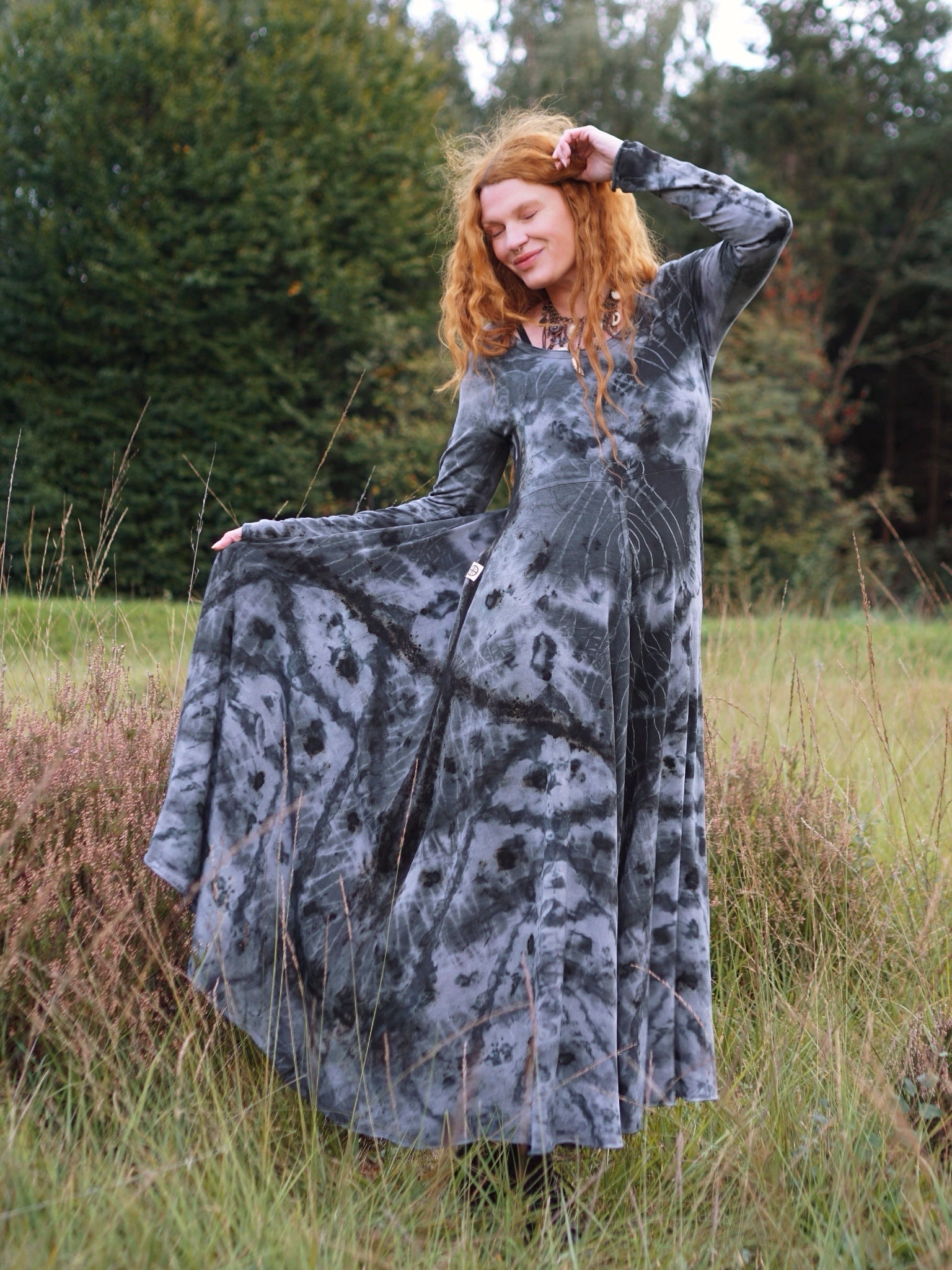 Natural Habitat Cozy Maxi Dress - Black Grey