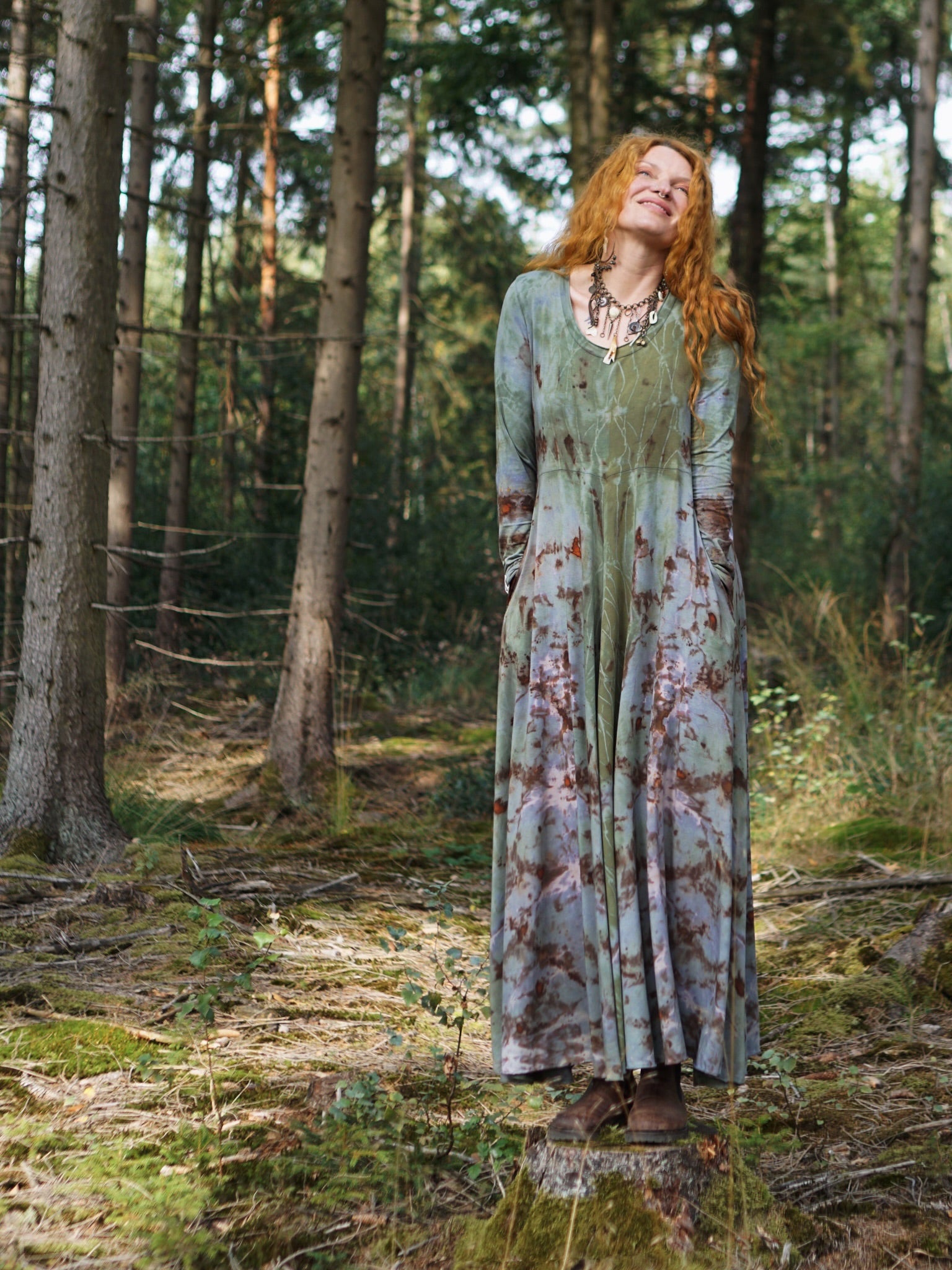 Natural Habitat Cozy Maxi Dress - Mineral Copper Flakes