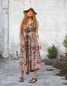 Kali Maxi Dress Natural Habitat - Copper Flakes Clay