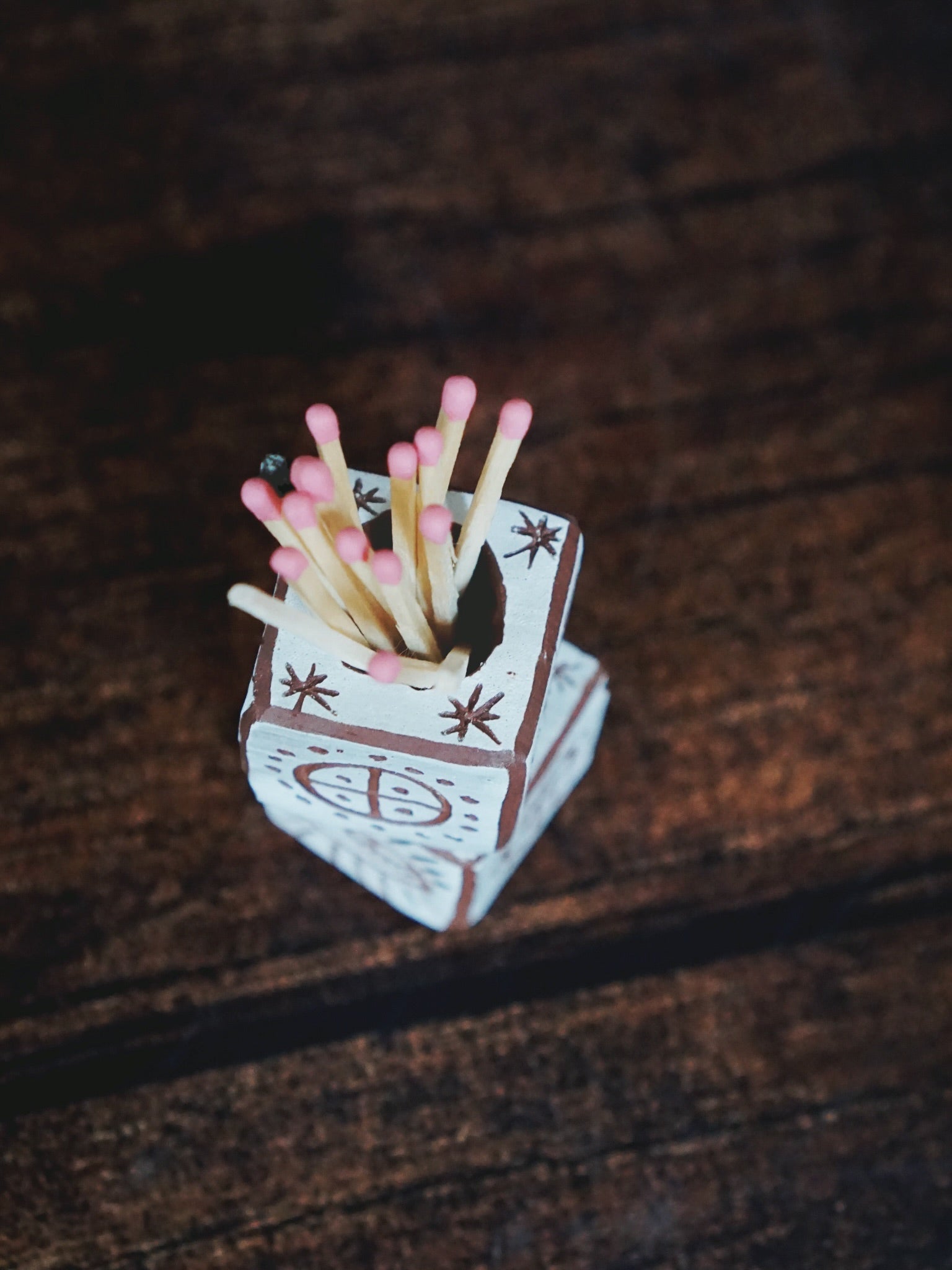 Magic Matchbox and Storage Candleholder - White