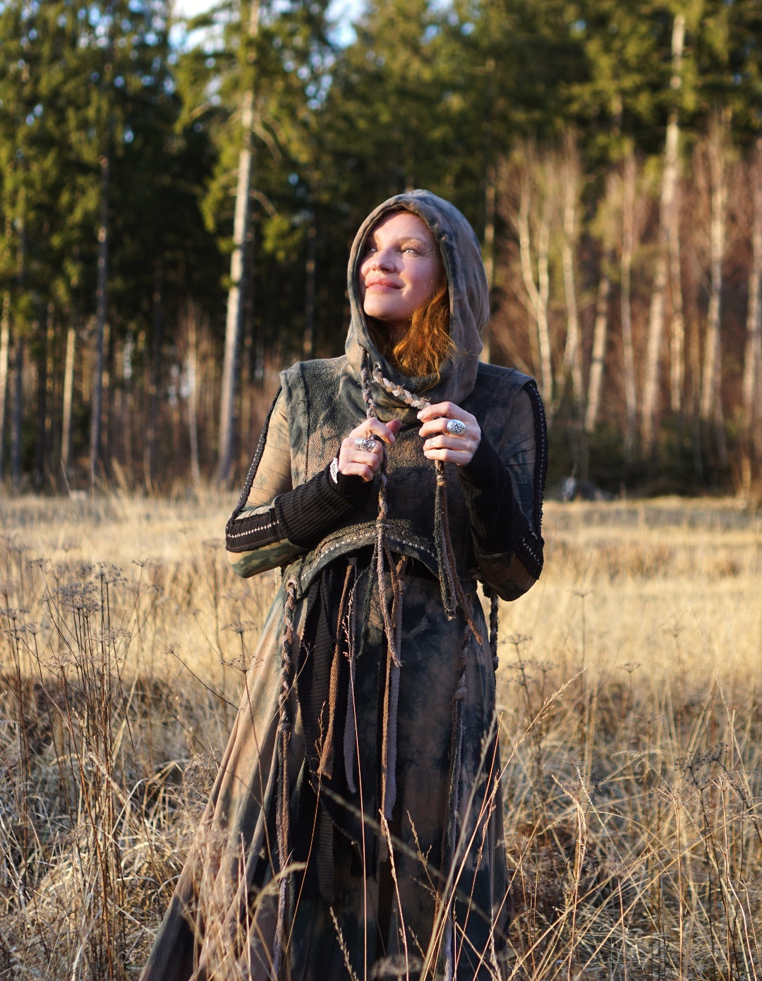 Hemp Hoodie  Vest - Black Soil