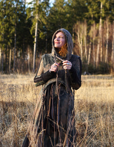 Hemp Hoodie  Vest - Black Soil