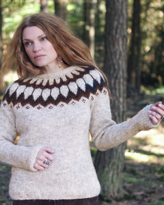 Iceland Knit  Sweater -  Natural