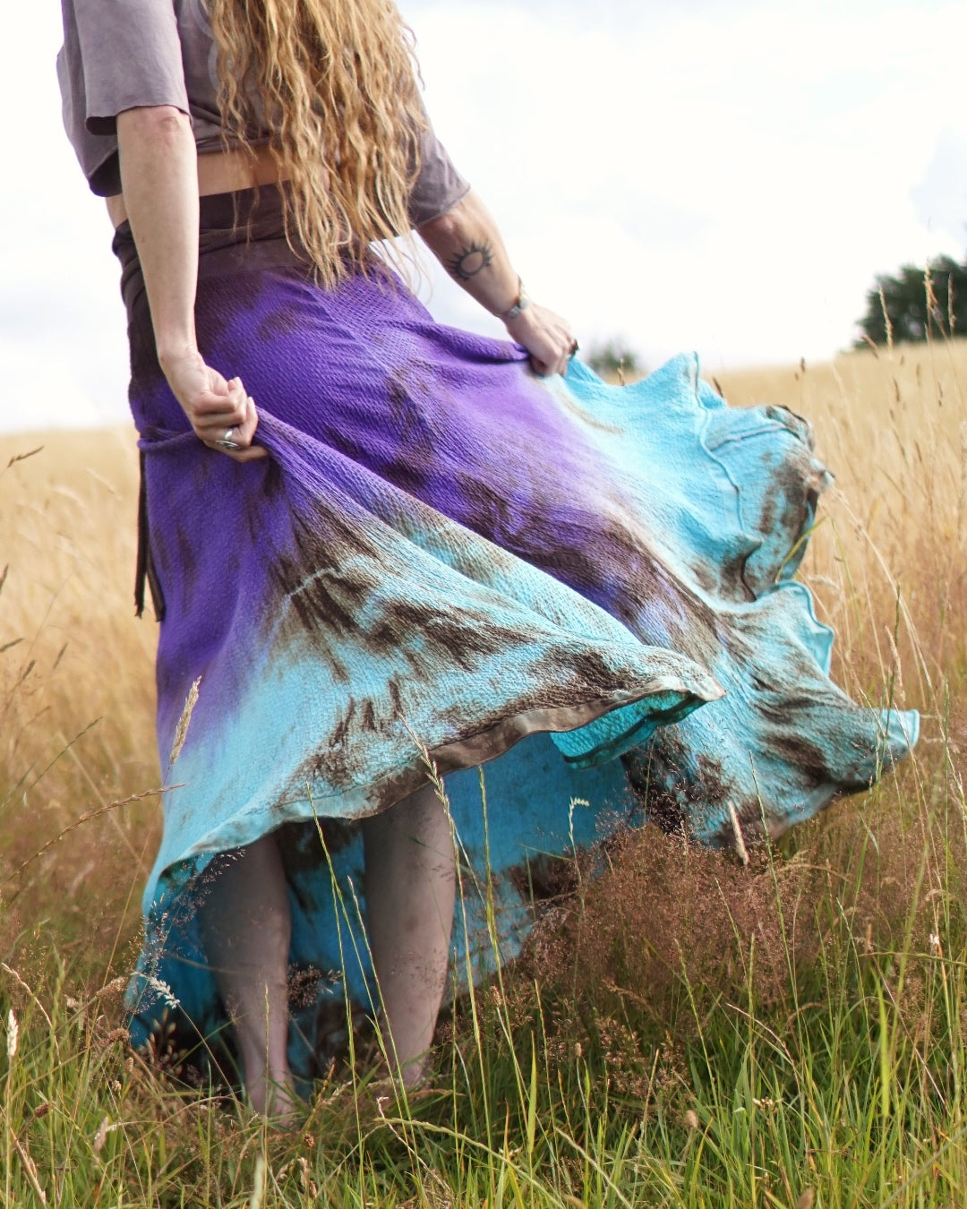 Ella Maxi Dance Skirt - purple mint flash