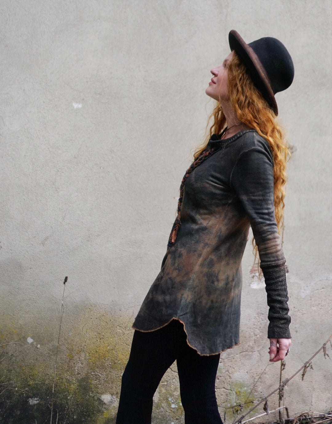 Hemp Longsleeve Dress - Black Soil