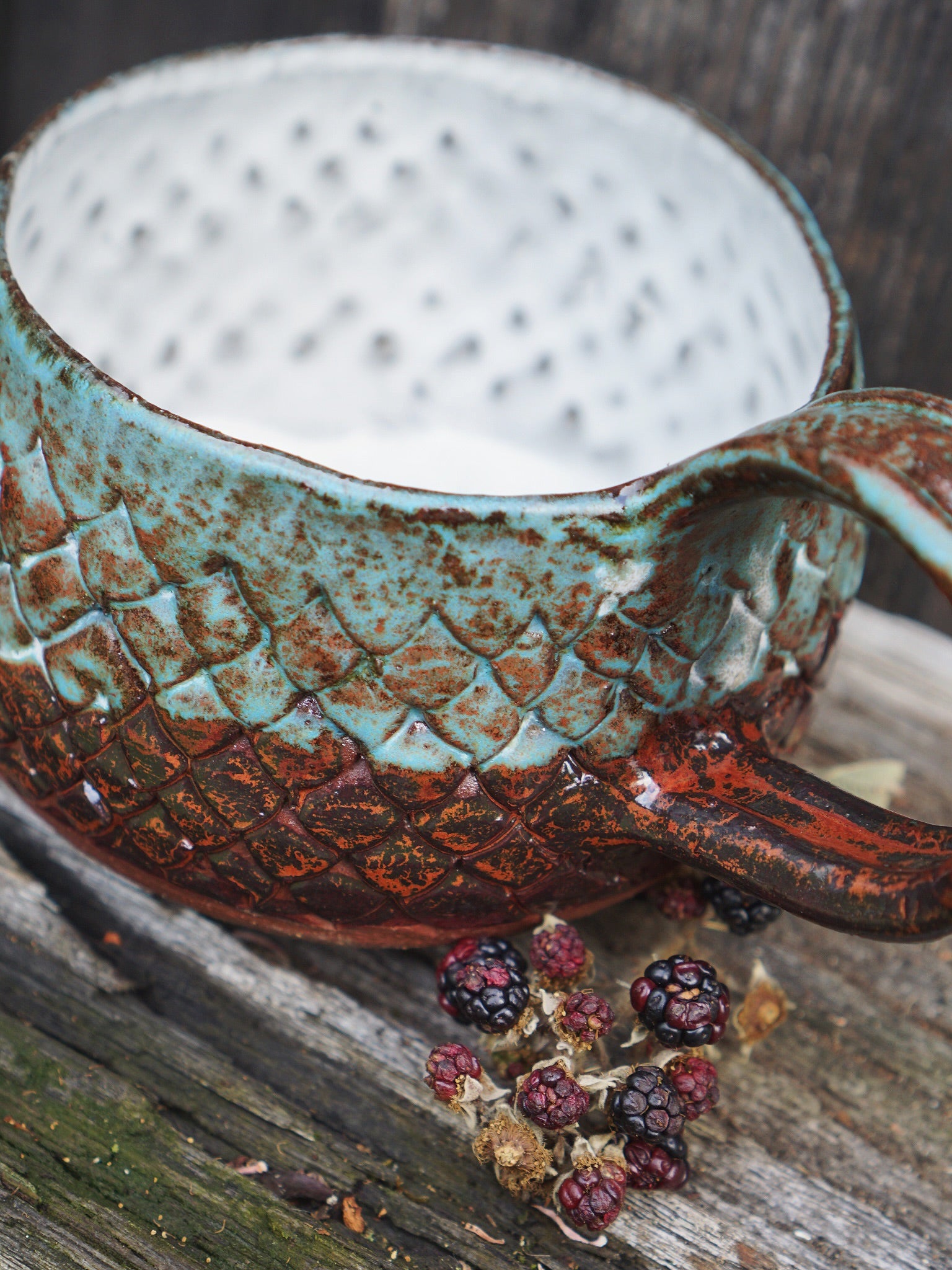 Big Magic Dragon Mug -Mint Copper