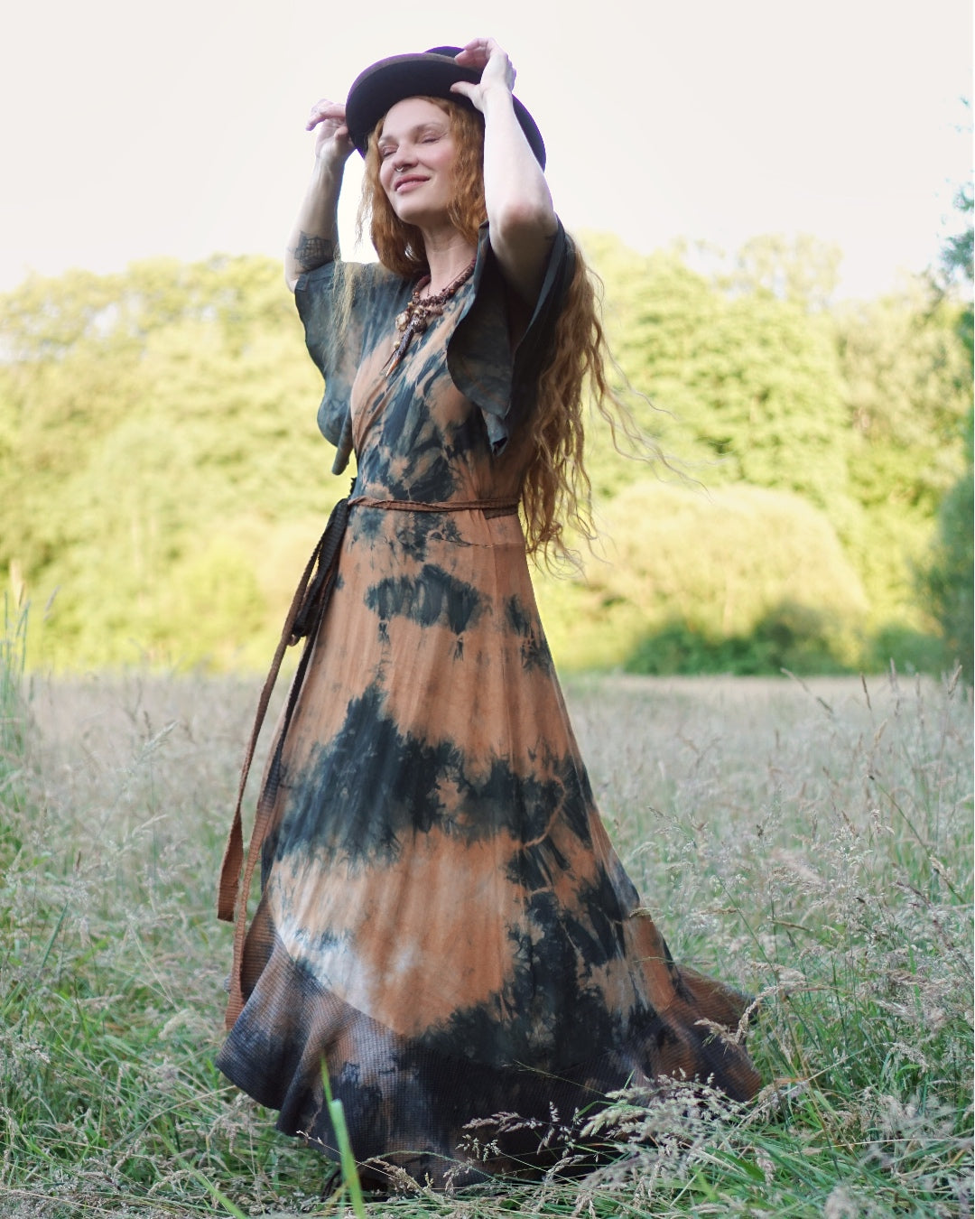 Wrap Dress   - Black Soil