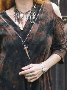 Natural Habitat Summer Dress -  Copper Flakes Black Soil