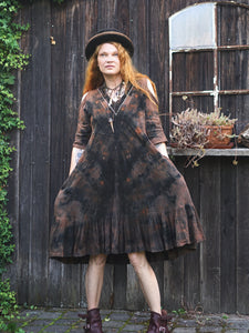Natural Habitat Summer Dress -  Copper Flakes Black Soil