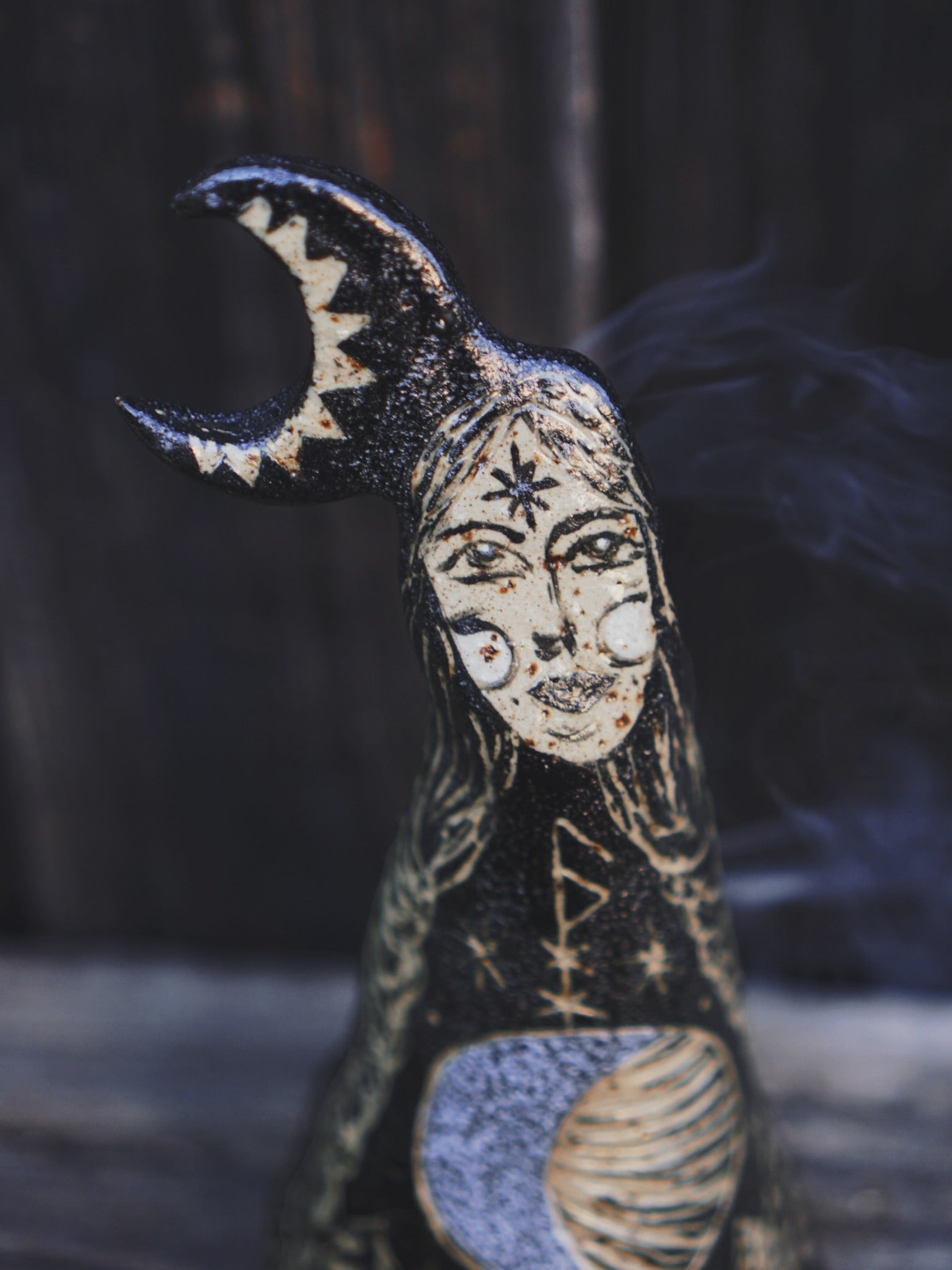 Moon Sister Incense Burner - Black