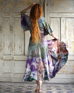 Wrap Dress   - Purple / Forest Whispering