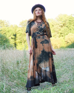 Wrap Dress   - Black Soil