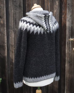 Iceland Hoodie Knit Cardigan -  Anthracite