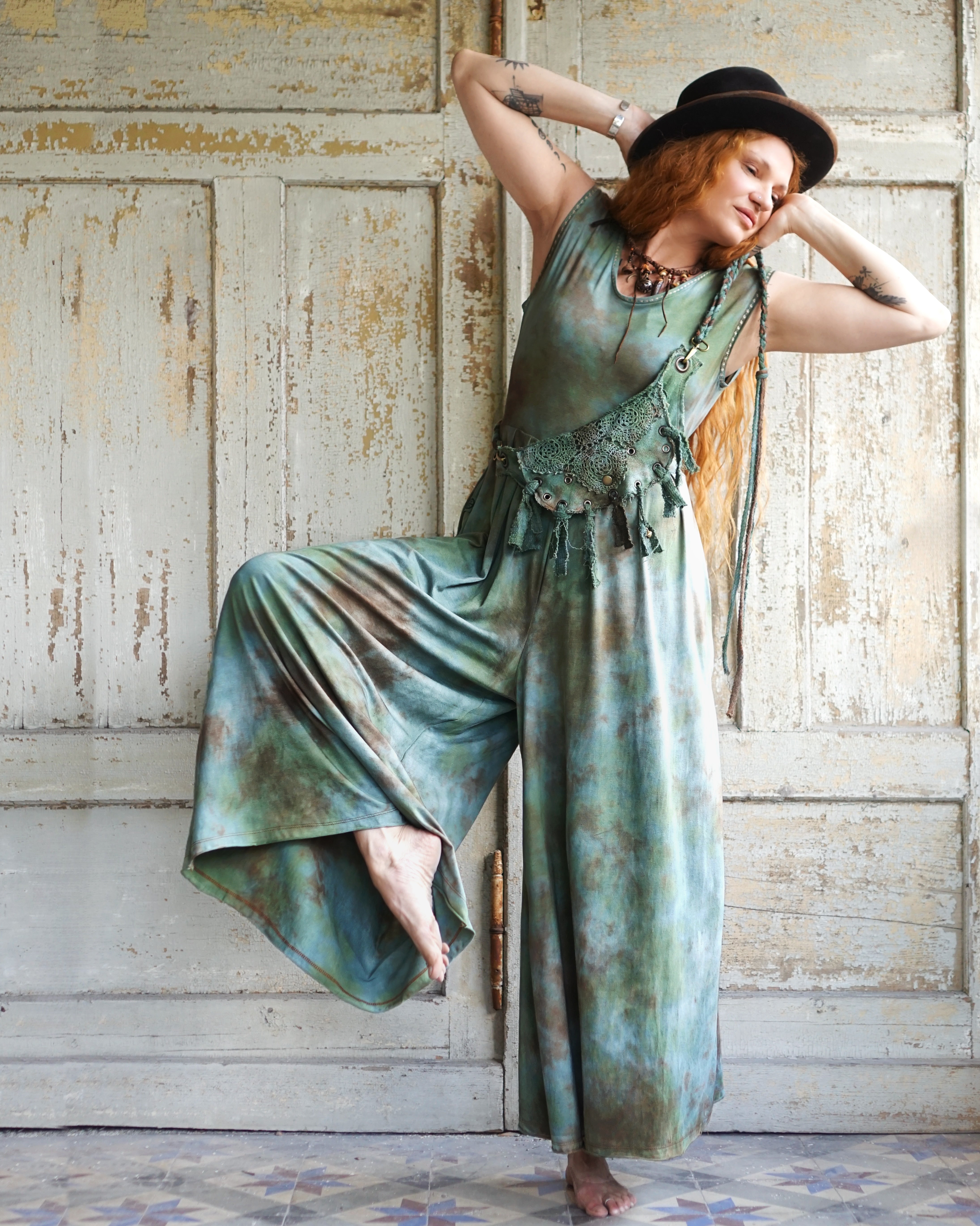 Bamboo Jersey Jumpsuit  - Forest Whispering