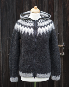 Iceland Hoodie Knit Cardigan -  Anthracite