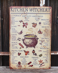 Tin Sign -  Kitchen Witchery