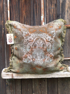 Cushion Cover KEEPER OF THE WOODS - Copper Flakes Mineral