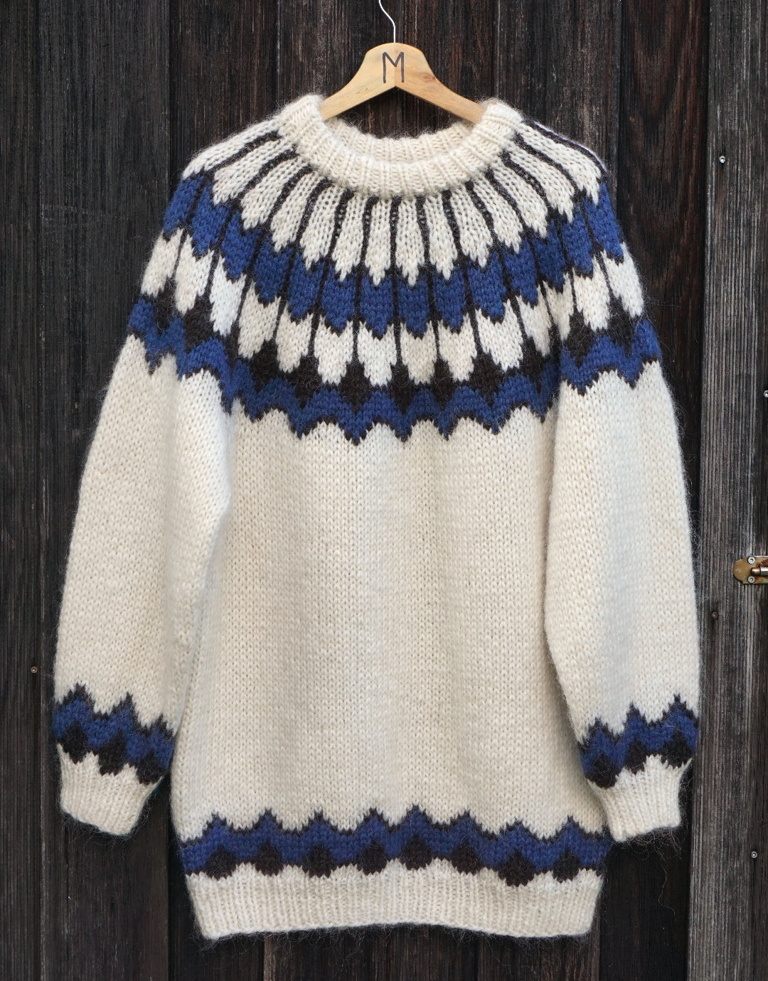 Iceland Knit  Sweater - Nature / Blue