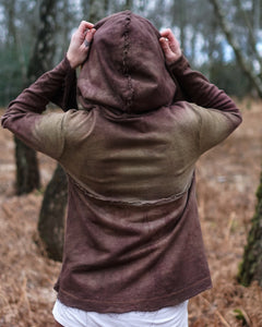 Hemp Hoodie - Olive / Aubergine