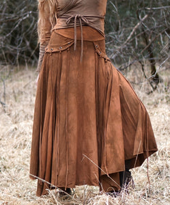 Maxi Fringe Skirt - Rust