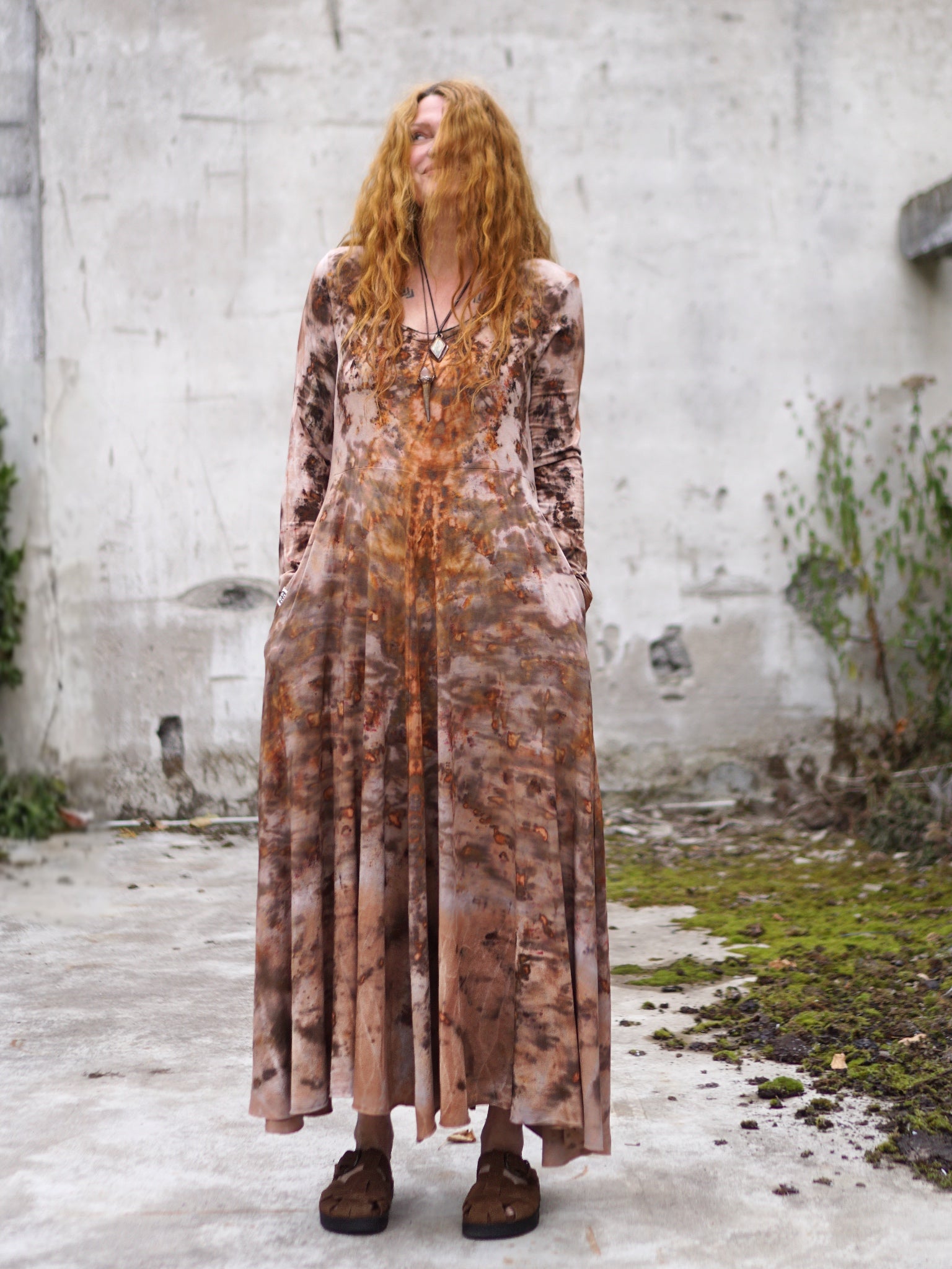 Natural Habitat Cozy Maxi Dress - Copper Flakes Clay